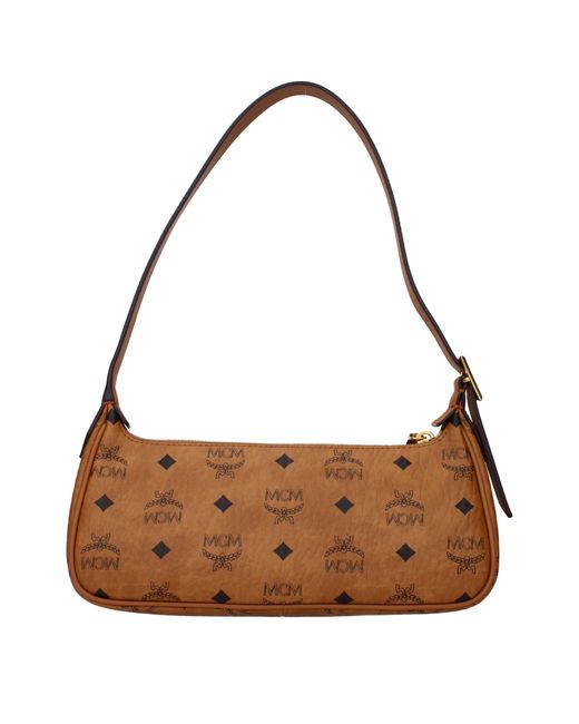 MCM Brown Umhängetaschen Frauen Leder braun/Cognac