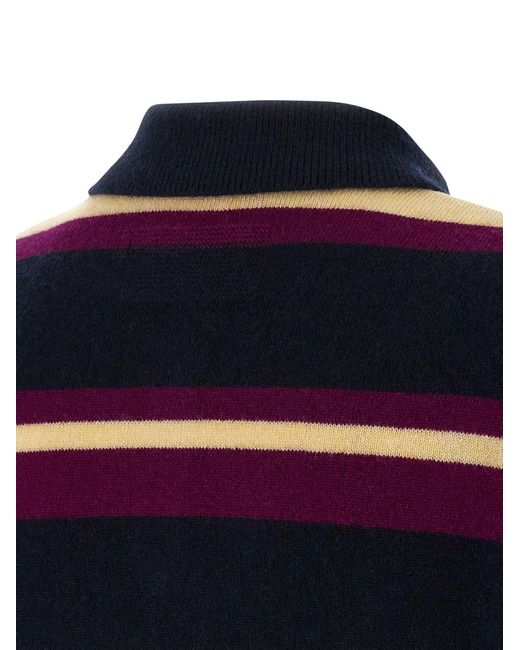 Guest In Residence Gast In Residentie 'collegiate Stripe' Polo Shirt in het Blue