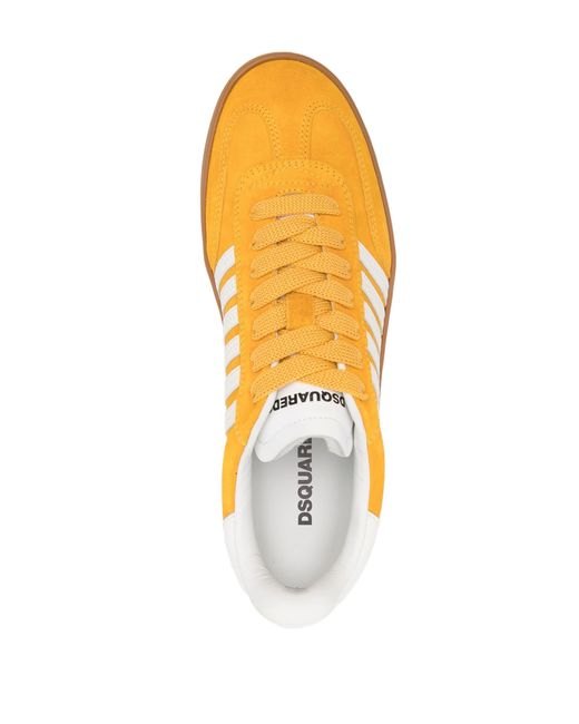 DSquared² Orange Boxer Leather Sneakers