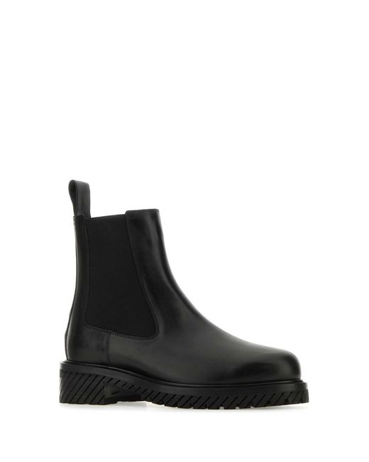 Off-White c/o Virgil Abloh Black Combat Chelsea Boots for men
