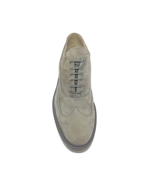 Fabiana Filippi Gray Suede Lace-up Shoes