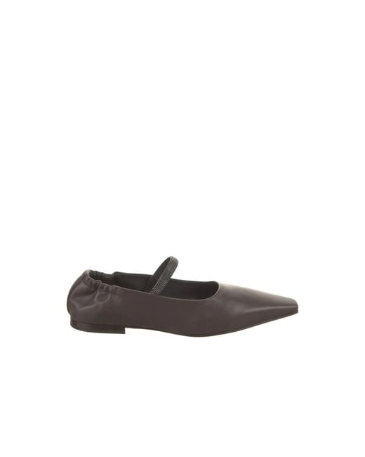 Brunello Cucinelli Brown Ballerinas