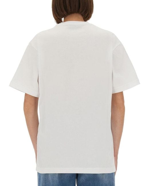 Gucci Gray Cotton T-Shirt With Print