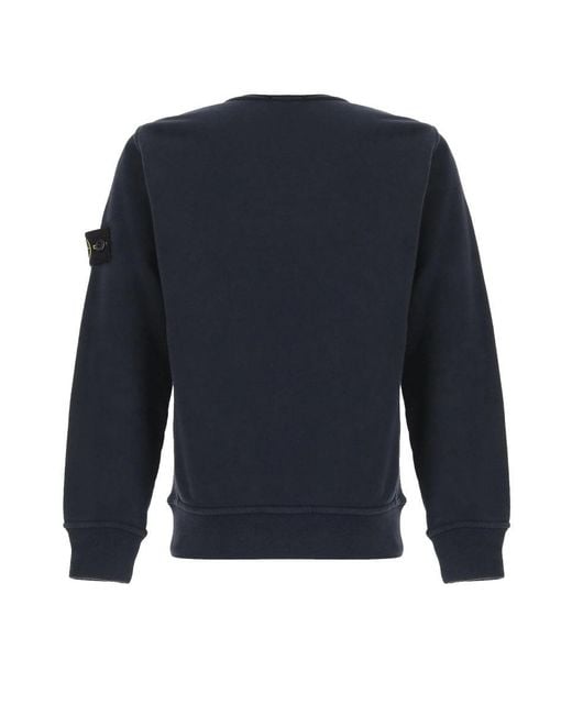 Stone Island Black Felpa Con Logo "Patch"