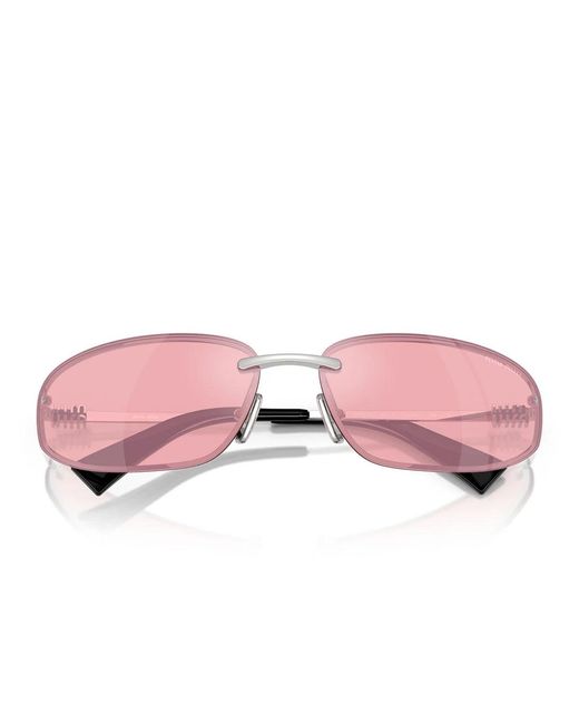 Miu Miu Pink Sonnenbrille Mua50 S 1 Bc70 J Silber/Rosa verspiegelte Damen