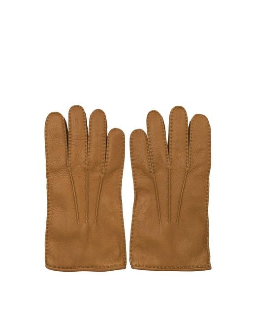 Restelli Brown 49/F Gloves for men