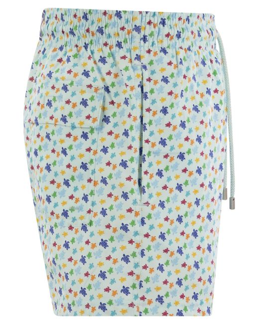 Vilebrequin Moorise gemusterte Strandshorts in Blue für Herren