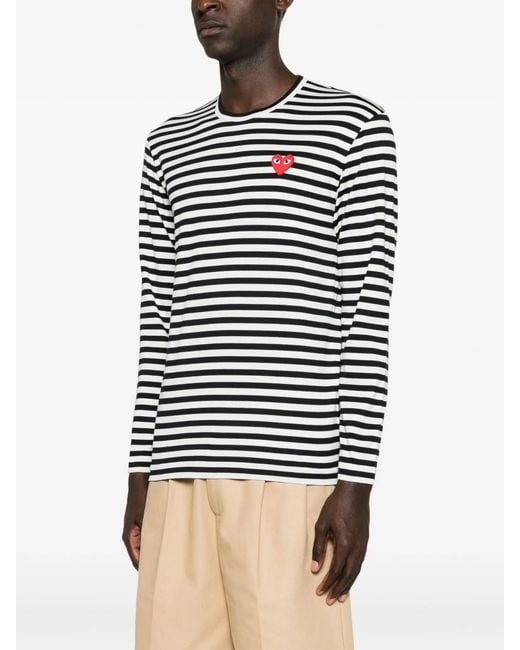 COMME DES GARÇONS PLAY Blue U T-Shirt Emblem Knit