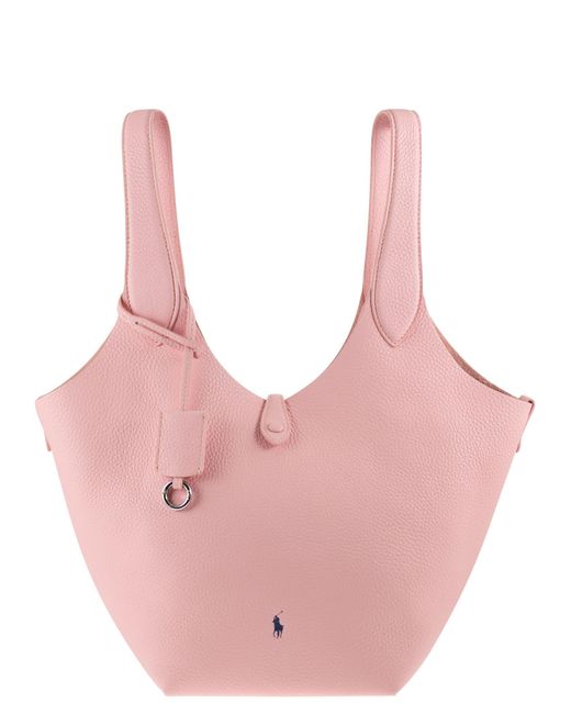 Polo Ralph Lauren Pink Polo Play Leather Tote Bag