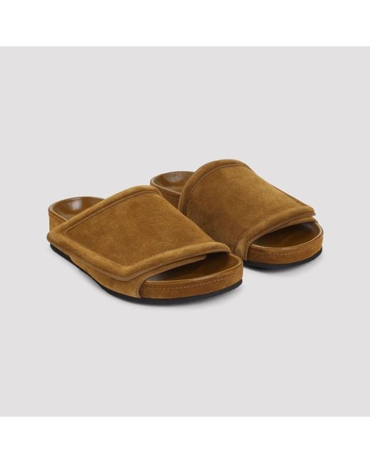 Phoebe Philo Brown Chunky Slide Sandals