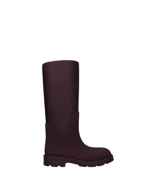 Burberry Purple Red Cotton Boot