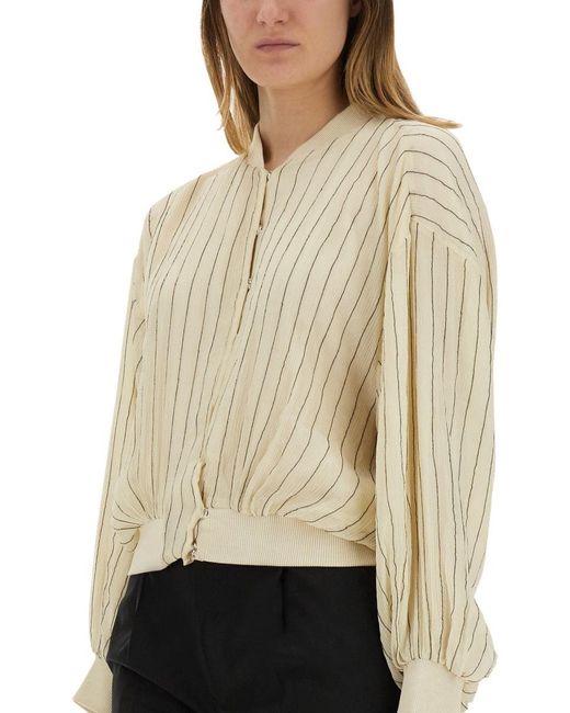 Alysi Natural Silk Bomber Jacket
