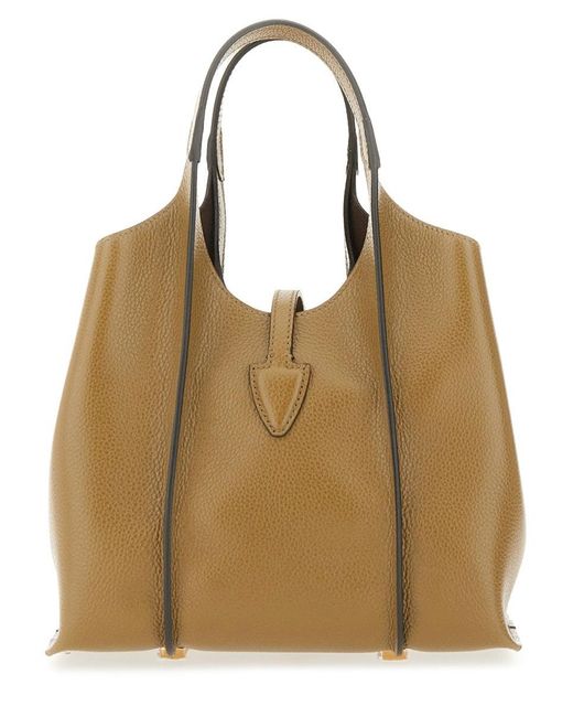 Tod's Brown "T Timeless" Mini Shopping Bag