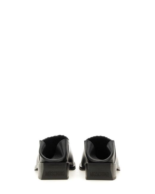 Moschino Black Cuban Heel Shootie For