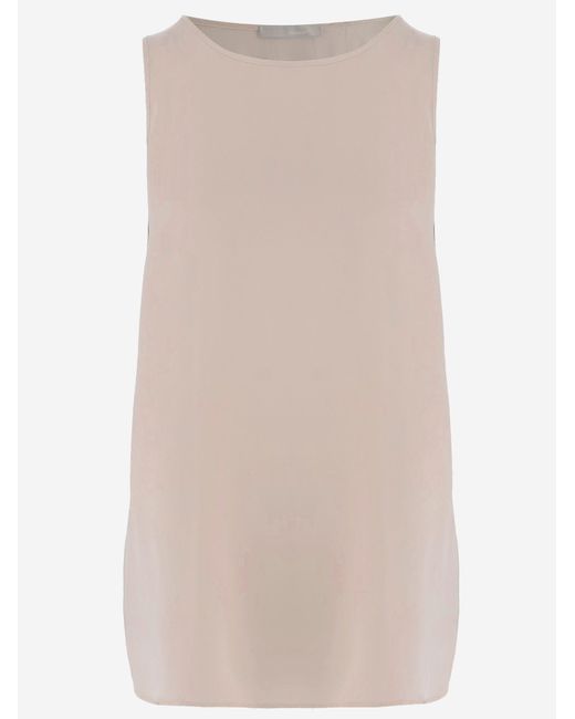 Allude Natural Stretch Silk Top