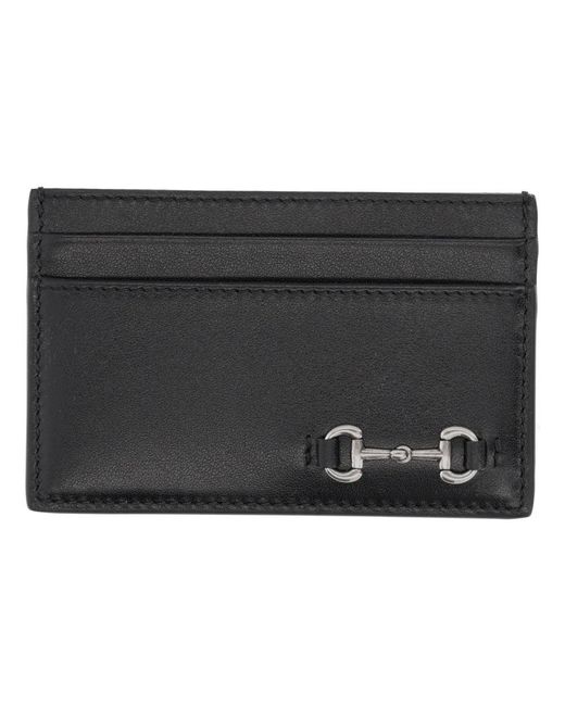 Gucci Black Leather Card Holder for men