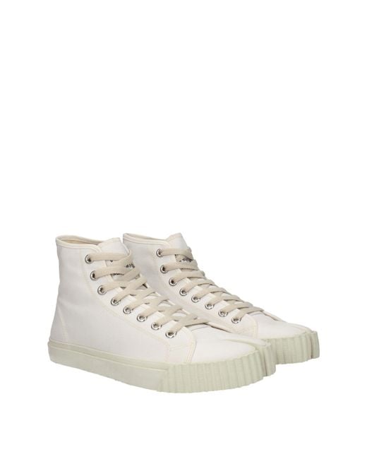 Maison Margiela White Sneakers Uomo Tessuto Bianco for men