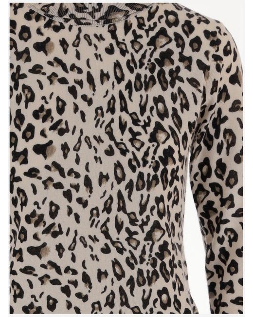 Alude Leopard Print Wool y Cashmere Sweater Allude de color Red