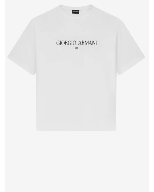 Giorgio Armani White T-Shirt Cotton Interlock for men