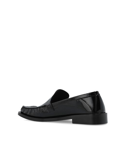The Attico Black Charles Leather Loafers 20Mm