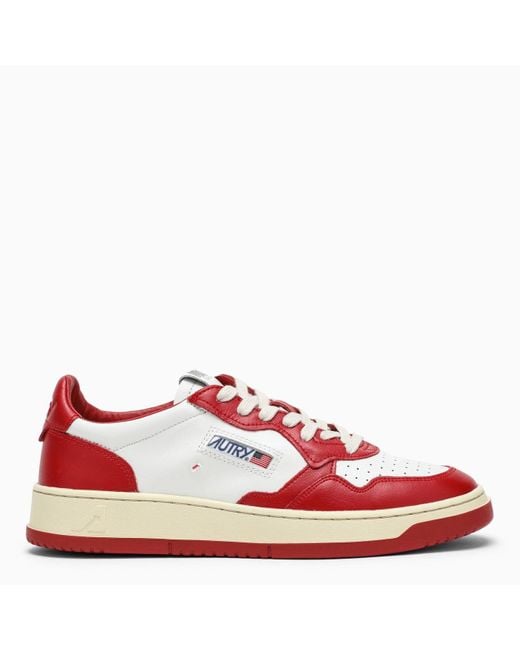 Autry Medalist White/red Trainer for Men | Lyst