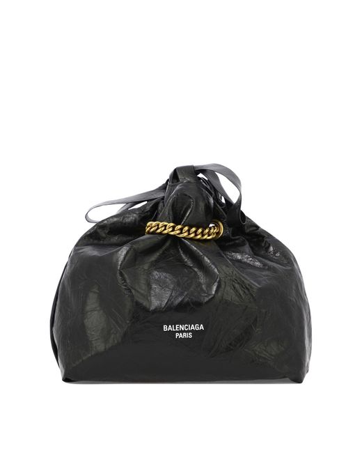 "écraser" sac à bandoulière Balenciaga en coloris Black