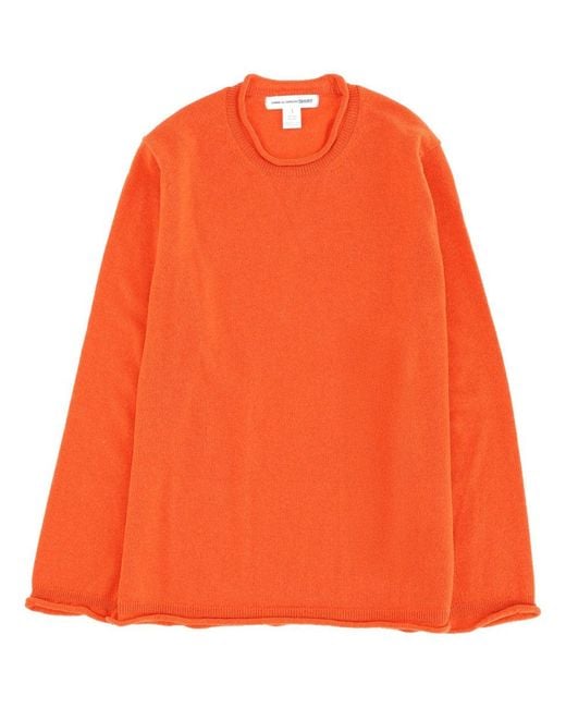 Comme des Garçons Orange Crew Neck Sweater for men