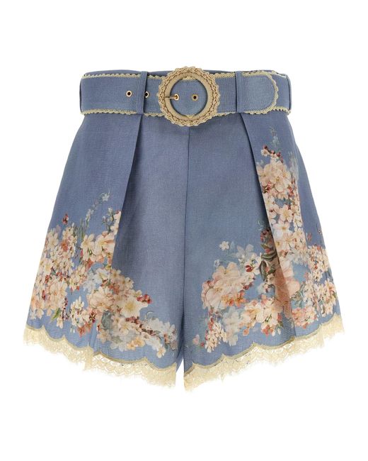 Cascadian Tuck Bermuda E Short Celeste-Donna di Zimmermann in Blue