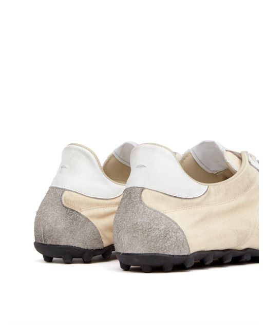 Maison Margiela White Leather Lace-Up Trainers