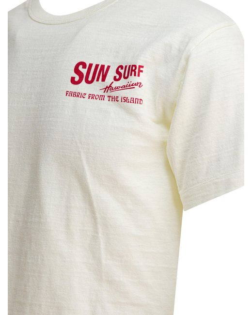 Camiseta con logo Sun Surf de hombre de color White