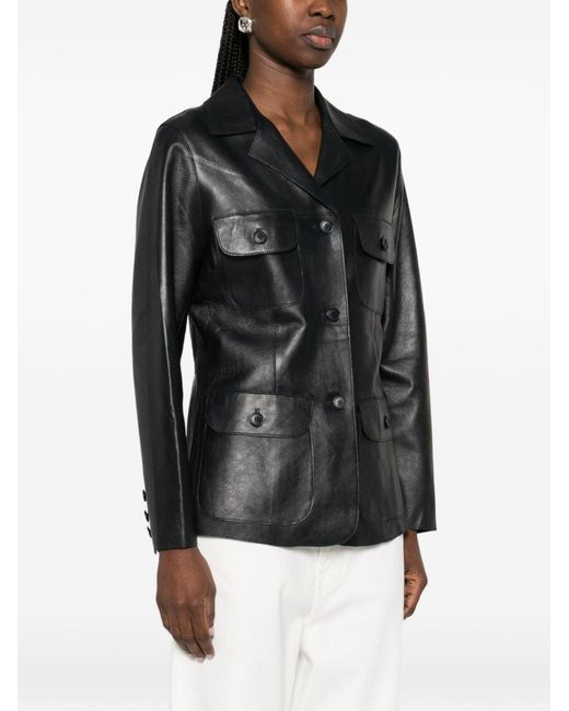 P.A.R.O.S.H. Black Leather Jacket