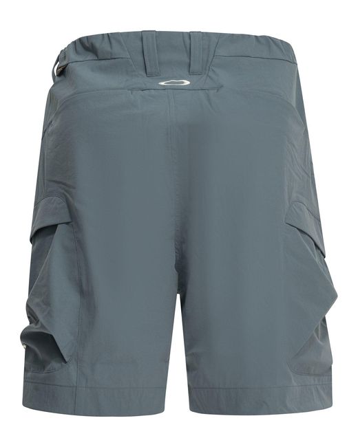 OAKLEY FACTORY TEAM BY BRAIN DEAD Blue "Wide" Cargo Shorts