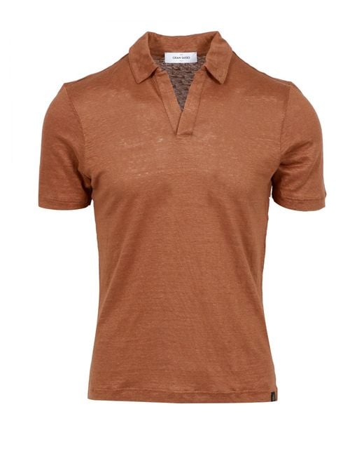 Gran Sasso Brown T Shirts And Polos for men