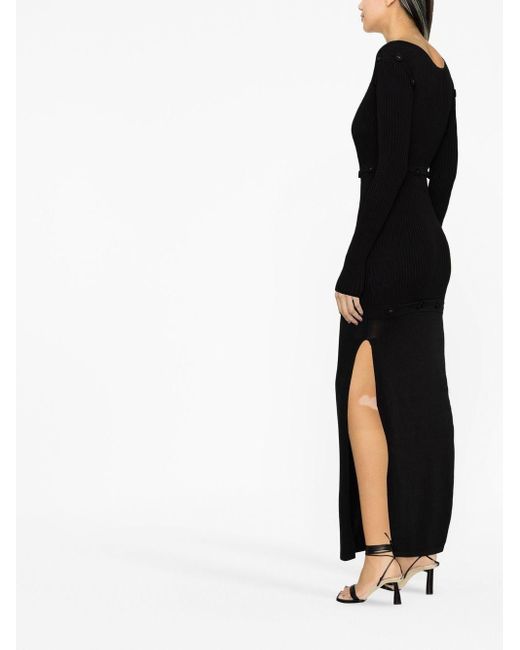 Christopher Esber Black Wool Midi Dress