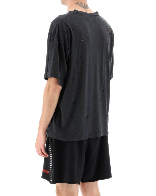 DSquared² 'D2 Goth Iron' T-Shirt Graue Baumwolle in Multicolor für Herren