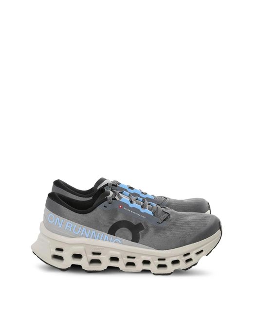 On Shoes Gray Beim Ausführen von Cloudmonster 3