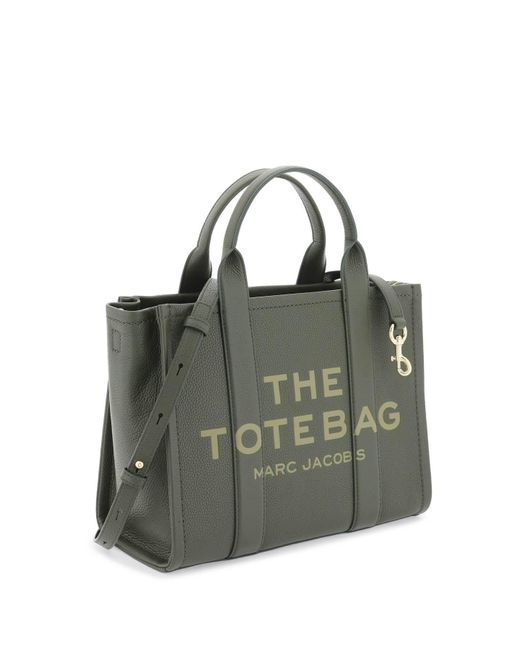 Borsa The Leather Small Tote Bag di Marc Jacobs in Green