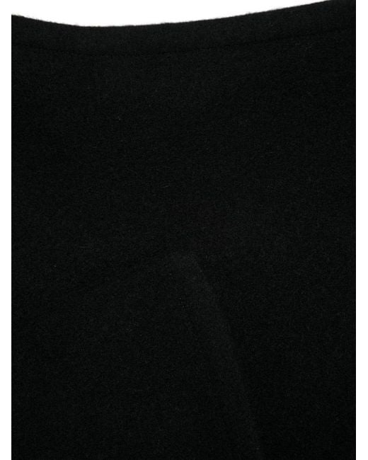 Rick Owens Black Virgin Wool Cowl Scarf for men
