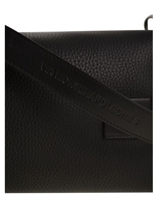 Hogan Black Script Mini Leather Top Box