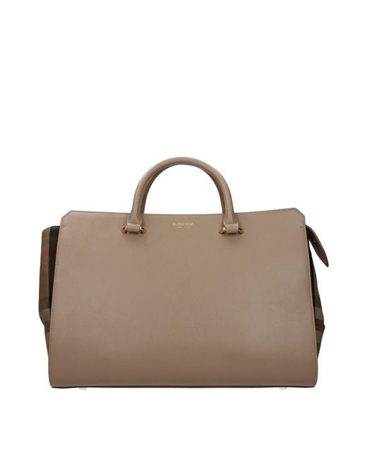 Burberry Brown Borse A Mano Donna Pelle/Castagna