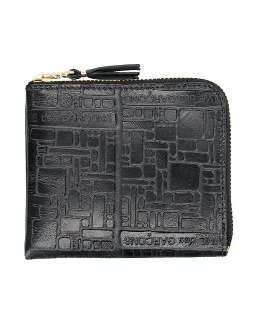 Comme des Garçons Black Embossed Logotype Wallet