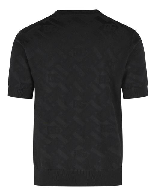 Dolce & Gabbana Black Silk Sweater for men