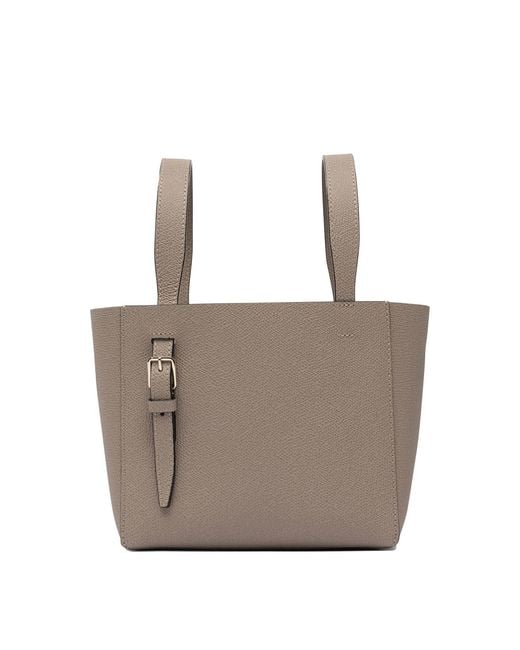 Valextra White "Soft Micro" Bucket Bag