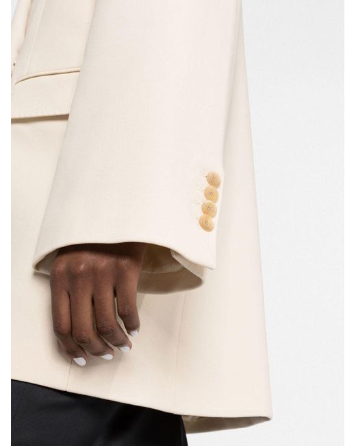 Khaite Blazer Met Dubbele Rij Knopen in het Natural