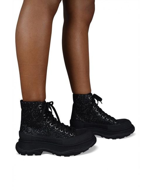 McQueen Black Sneakers Tread Slick
