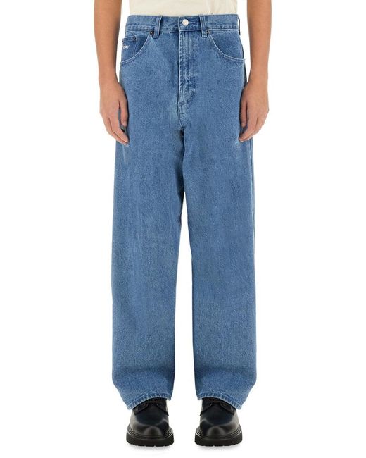 Obey Blue Baggy Fit Jeans for men