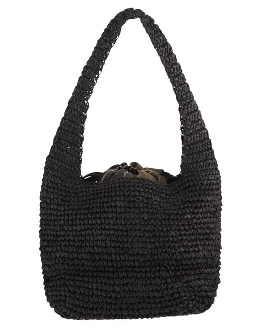 Barbour Black Lily Woven Tote Bag