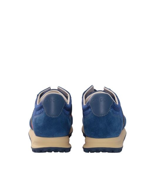 Gucci Blue Sneaker Leather, R.S. Suede Sw