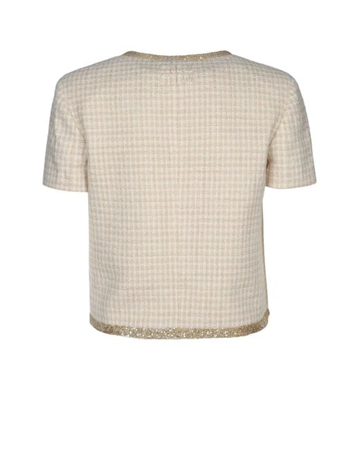 Miu Miu Natural Check-Pattern Tweed Jacket