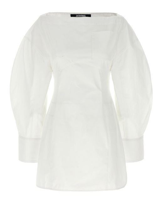 Jacquemus Chemise Mini-Jurk in het White
